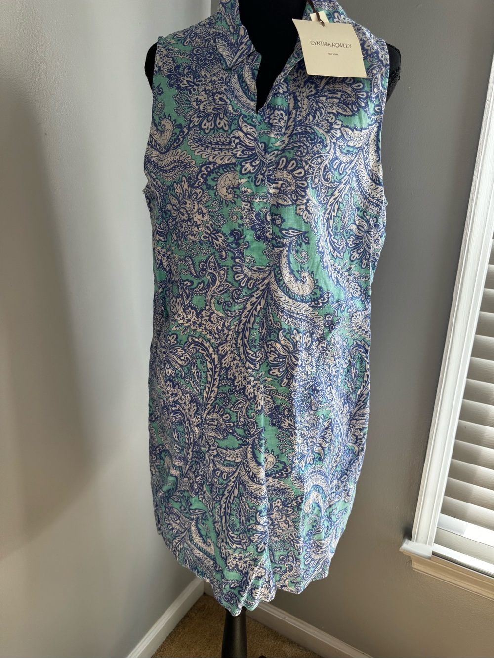 Cynthia Rowley Paisley Shift Dress size 12
